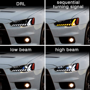 Fari Anteriori Arcaici Full LED per Mitsubishi Lancer Ex <span class=keywords><strong>Evo</strong></span> 2008-2017 con Indicatore di Direzione Sequenziale - Product Image 4