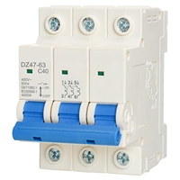 Disjoncteur miniature photovoltaïque 1P 2P 3P 4P, interrupteur à air ouvert 6~6,3A, disjoncteur miniature en plastique