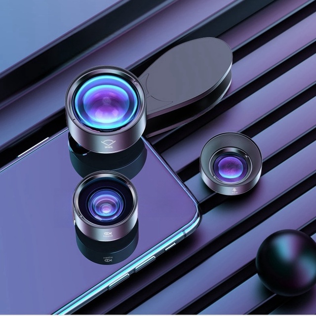 HD Universal Phone Camera Lens 130° Wide Angle,195° Fisheye,15X Macro Lenses for Smartphones Enhance Photography Experience