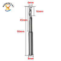 Fraise à fenêtre Warrior's Bit en aluminium CNC, queue de 8 mm, à une dent, en acier HSS, haute efficacité, pour fenêtres en alliage d'aluminium