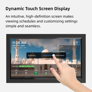 SyncGo 15,6 pouces Écran tactile dynamique Calendrier islamique numérique Horloge d'appel à la prière WiFi Heures de prière Utilisation mondiale Équipement de bureau 1920x1080 - Product Image 4