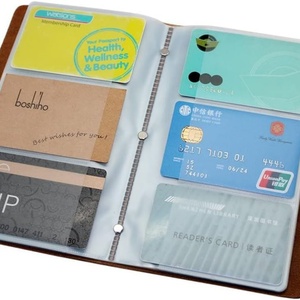 Boshiho 90 Count Name Case <b>ID</b> Card <b>Holder</b> PU Leather Business Card Book Trading Cards Durable Faux Leather Material Zipper - Product Image 2