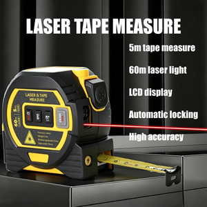 Télémètre laser numérique DEWEN 60M avec frein automatique et enroulement automatique pour la mesure de distance, de surface et de volume - Product Image 3