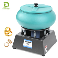 Polisseuse vibrante à moteur 0,2 kW, garantie 3 ans, pour finition et ébavurage de bijoux en or et argent, bol en acier inoxydable