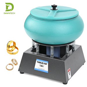 Polisseuse vibrante de 17 pouces pour la finition et le débavurage des bijoux en or et en argent, bol en acier inoxydable de 12 L - Product Image 2