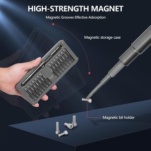 Ensemble de tournevis magnétiques de précision premium 30-en-1, kit de réparation professionnel miniature pour l'électronique, l'<span class=keywords><strong>ordinateur</strong></span>, l'<span class=keywords><strong>ordinateur</strong></span> portable - Product Image 6