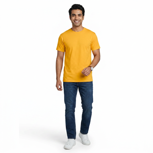 Camisetas de Manga Corta Extra Grandes de Algodón Grueso con Logotipo Personalizado, Estilo Básico y Elegante para Niños, OEM, 100% Algodón, Tejido de Poliéster - Product Image 1