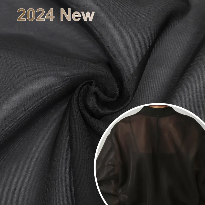 卸売2024新しい生地ファッションレディースサマージャケット透明チュール生地薄手のボイルデザイナー生地女性服