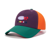 Op maat gemaakte dames baseball caps met sneldrogende eigenschappen, vintage kleurenblokken zonnehoeden met geborduurd logo voor outdoor merken, lage minimale bestelhoeveelheid