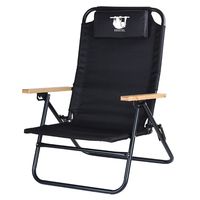 Chaises de camp de plage portatives à cadre en acier à trois étages pliantes extérieures Feistel