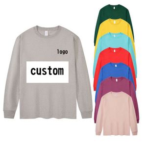เสื้อยืดแขนยาวผู้ชาย 100% ผ้าฝ้าย จากโรงงาน OEM คุณภาพสูง รับปักโลโก้ตามแบบ สกรีนลายสีดำ เสื้อยืดแขนยาว - Product Image 1