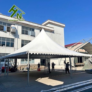 Gazebos <span class=keywords><strong>de</strong></span> fête <span class=keywords><strong>de</strong></span> mariage <span class=keywords><strong>de</strong></span> luxe auvent blanc 10x10M grande pagode d'événement tente étanche en vente - Product Image 5