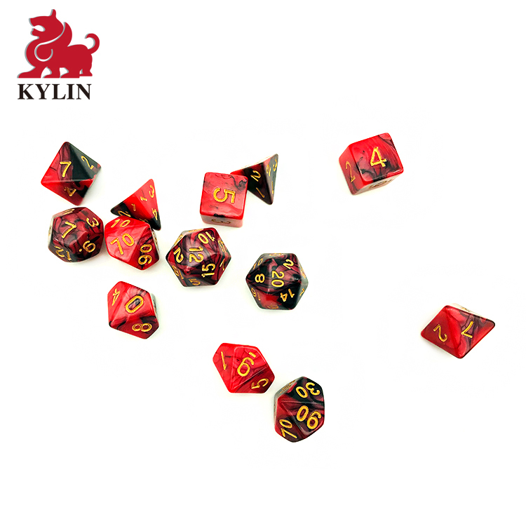 Personnalisé Imprimé Dés Polyédriques Dés de Jeu En Plastique, Dés Polyédriques pour Donjons et Dragons jeu de société
