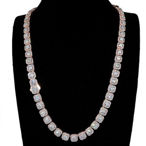 Pulsera de tenis unisex de plata 925 con perlas de agua dulce y moissanita, diseño de cruz hip hop, 17g, corte brillante, engaste de garra, regalo para fiesta - Product Image 2