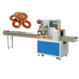 Bagel automatico orizzontale flusso linea di confezionamento di avvolgimento macchina