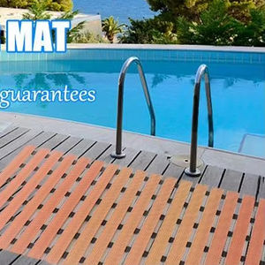 Alfombrilla antideslizante para suelo de piscina al aire libre con patrón sólido de tamaño personalizado hecha a máquina con función de drenaje de agua a precio de fábrica - Product Image 2