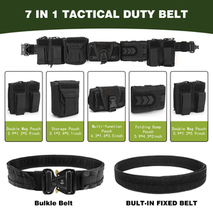 Ceinture Tactique Utilitaire de Sauvetage pour Hommes en Gros, en Nylon Oxford Durable avec Boucle Métallique et Pochette pour Chargeur, Accessoires pour <span class=keywords><strong>Utilisation</strong></span> Extérieure - Product Image 2