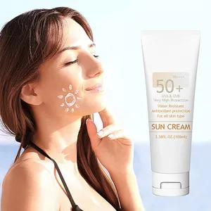 OEM Фирменная торговая марка, солнцезащитный крем для лица, SPF 50, отбеливающий, защищающий от солнечных ожогов, водонепроницаемый солнцезащитный блок для тела