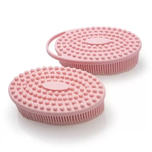 New Arrival Soft Easy to Clean Eco Friendly Exfoliating Silicone Brush With Hanger Body Cleanser <b>Shower</b> Scrubber - Product Image 2