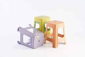 Groothandel moderne design plastic kruk verstelbare hoogte antislip stapelbaar oranje groen kaki woonkamer tafel stoel - Product Image 6