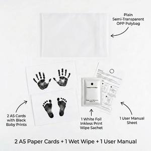 Nuevo Kit de Huellas de Pies sin Tinta, Kit de Huellas de Manos de Bebé con 2 Hojas de Papel - Product Image 5