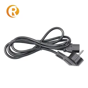 Kabel Daya kualitas tinggi hitam 1.5M 1.8M dengan tembaga untuk kabel daya komputer Desktop Laptop c13 c7 C5