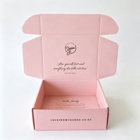 Recycelbare Bedruckte Rosa Versandbox für Schuhe, Kleidung, Geschenke, Papierverpackung, Wellpappe Kosmetik-Versandkartons