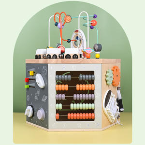 Jouets Montessori, boîte d'activités multifonctionnelle, labyrinthe <span class=keywords><strong>de</strong></span> perles, tri <span class=keywords><strong>de</strong></span> formes, abaque, jeu <span class=keywords><strong>de</strong></span> <span class=keywords><strong>motricité</strong></span> fine pour enfants - Product Image 3