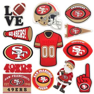 2025 Hot American Football Team San Francisco 49ers Style PVC Décorations de chaussures personnalisées Charms de chaussures - Product Image 1
