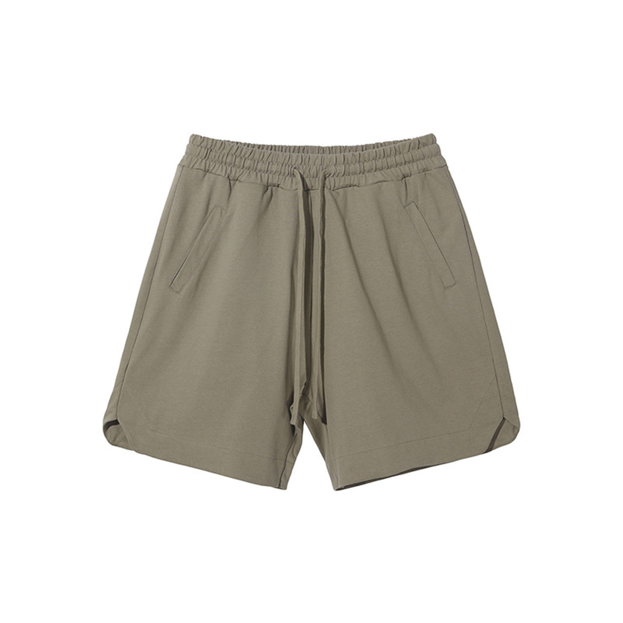 กางเกงขาสั้นสีเทากาแฟ