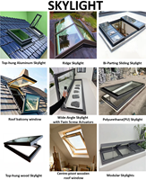 Lucarne coulissante électrique rétractable en aluminium, étanche, avec éclairage d'accès pour escaliers de toit, fenêtres, terrasses et sous-sols