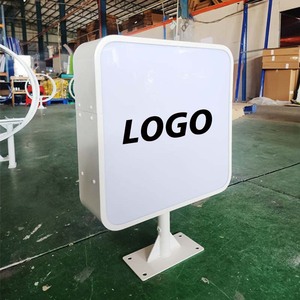 Hai mặt vuông Acrylic vỉ lightbox quảng cáo ngoài trời <span class=keywords><strong>LED</strong></span> kim loại thép Wall Mount hiển thị treo nội dung kép Đăng - Product Image 2