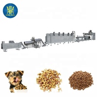 Máquina extrusora de alimentos para mascotas de fabricación completa Línea de producción de procesamiento de alimentos para gatos y perros con PLC para aplicación de peces
