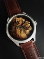 Montre-bracelet mécanique automatique de luxe haut de gamme en émail Grand Feu, en cuir d'alligator véritable, avec tourbillon et art dessiné à la main