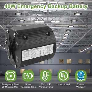 LEDLIGHTING GROS 40W EM Pilote de batterie de secours d'urgence 90-Minute 170V DC Output 100-347V AC Input IP65 for Outdoor Camping - Product Image 5