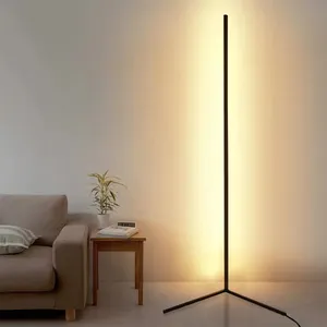 Lámpara LED de pie con control remoto, control por aplicación inteligente Tuya, diseño moderno, RGB, música, ritmo, decoración del hogar, desmontable