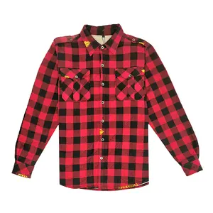 Factory Price Wool Flannel Shirt Flannel Shirts Blank Mens Dyed Flannel Shirt