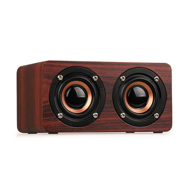 Portable Wooden Speaker Box Active Wireless Speakers for Home 10W Portable Stereo Subwoofer Bass Speakers