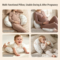 Oreiller de soutien de grossesse imprimé réglable en gros, coussin corporel multifonctionnel de maternité pour le sommeil et l'allaitement du nouveau-né