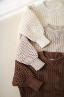 Pull-over unisexe en pur coton doux pour bébé, personnalisé, à manches longues, décontracté, chaud, tricoté épais, pour l'automne et l'hiver, pour enfants - Grande Vente