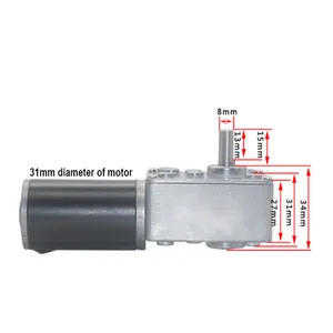 Alto par 5840WG31 gusano 12V DC Gear motor 60 rpm especificaciones con codificador