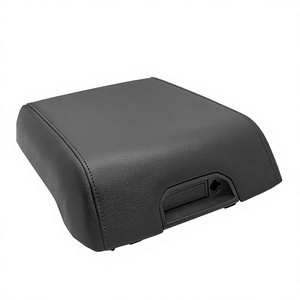ฝาครอบที่วางแขนตรงกลางสำหรับฟอร์ด F150 ปี 2015-2020 กล่องเก็บของหนังสีดำ - Product Image 5