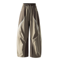 Pantalon de randonnée unisexe, séchage rapide, respirant, polyester/nylon, décontracté, ample, imprimé, couleur contrastée, réfléchissant, imperméable