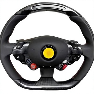 Modification du volant pour Ferrari 488 Spider, mise à niveau de la console centrale, couvre-tableau de bord, garnitures intérieures en fibre de carbone - Product Image 2