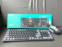 HEATZ Wireless untuk Set Keyboard dan Mouse Bluetooth Ultra-Tipis Isi Ulang dengan Sakelar Gunting Mini dan Lampu Latar LED untuk Desktop