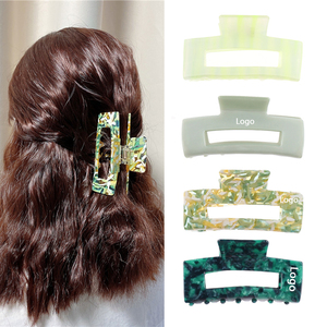 ميديري 10.2 سنتيمتر 4 بوصة شعار حسب الطلب مشابك مخلب ملونة اكسسوارات الشعر الانيقة البسيطة للنساء مشابك مخلب الشعر الكبيرة - Product Image 6