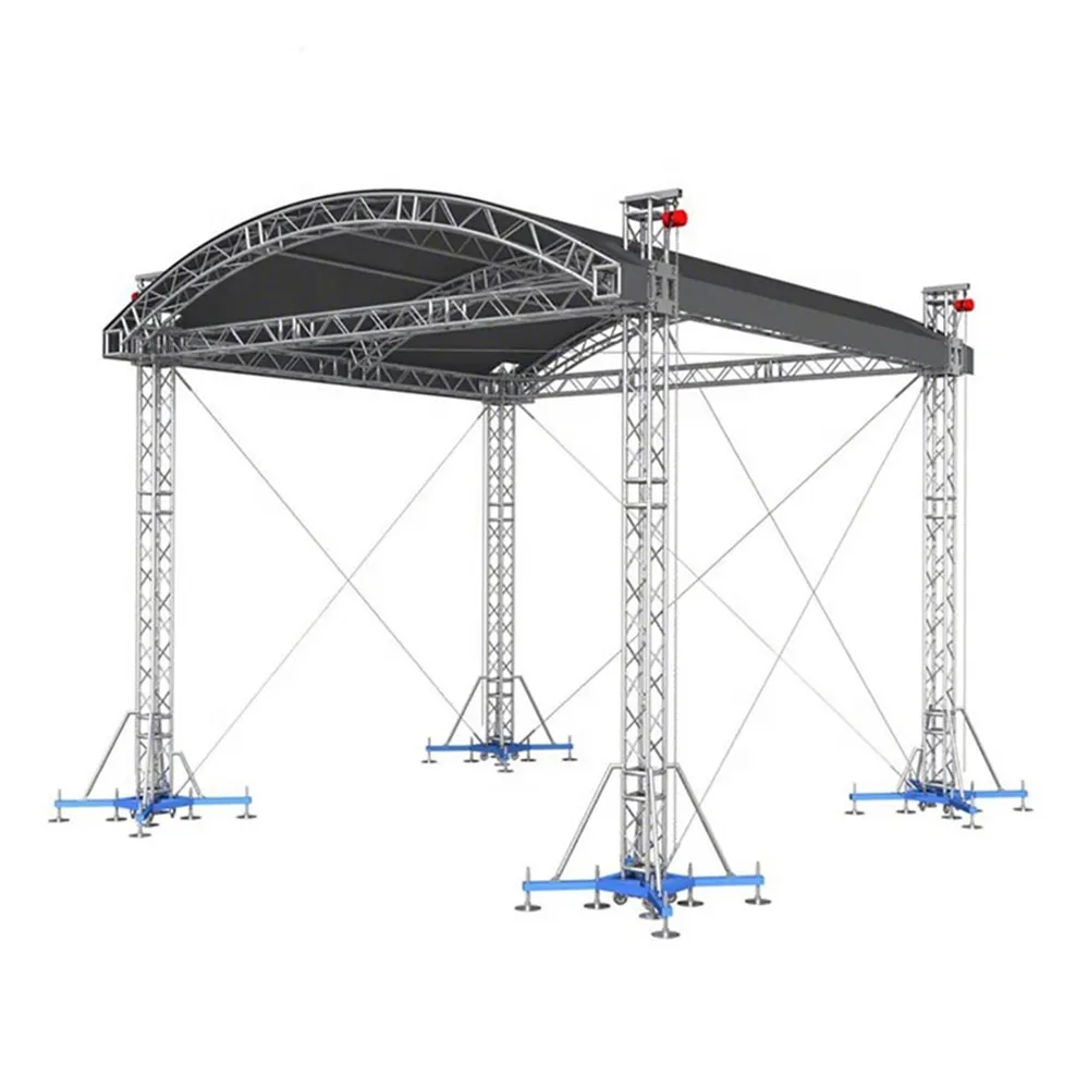 Ground support truss system aluminum arch roof truss for sale
