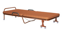 Lit d'appoint pliable à roulettes avec coussin épais, en métal, gain de place pour appartement et usage scolaire, lit d'appoint d'hôtel Uetco