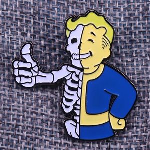 Personalizado para Fallout 4 Vault Boy esmalte Pin Metal Burna Boy Cosplay juego broche insignia técnica de fundición - Product Image 4