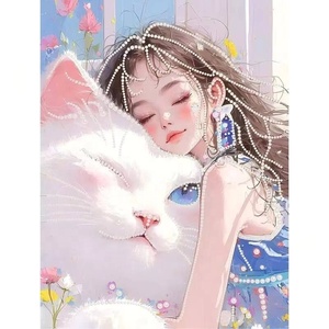 Kits d'art de peinture diamant 5D DIY pour débutants, thème organismes marins, décor mural, cadeaux, sujets animaux imprimés, artisanat - Product Image 2